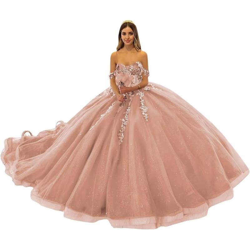  Youjiayi Aqua Gorgeous Flowers Quinceanera Dresses